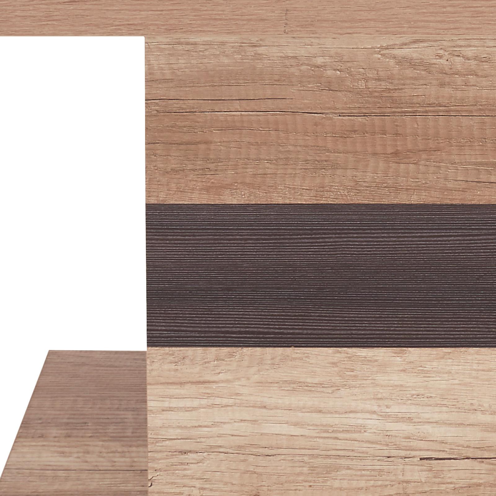 Couchtisch Mali, Eiche Dekor/Dunkelbraun - Eichefarben/Dunkelbraun, MODERN, Holzwerkstoff (110/49/67cm)