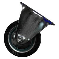 Lenkrollen Möbel Aus Stahl Und Gummi 1 Stk., Universalrollen - Silberfarben/Schwarz, Basics, Metall (7,5cm)