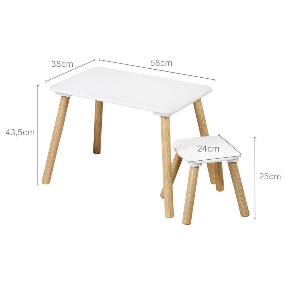 KINDERSITZGRUPPE Kiefer/Weiß B: 38cm - Weiß/Kieferfarben, Basics, Holz/Holzwerkstoff (38/43,5/58cm) - Kesper