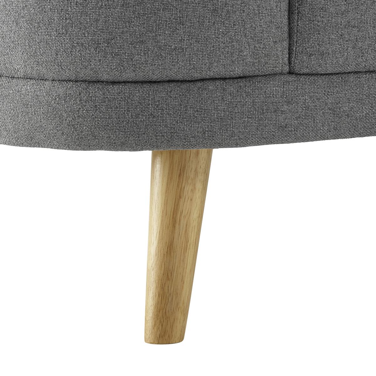 Pohovka Jannike - tmavě šedá, Moderní, dřevo/textil (207/84/80cm) - Modern Living