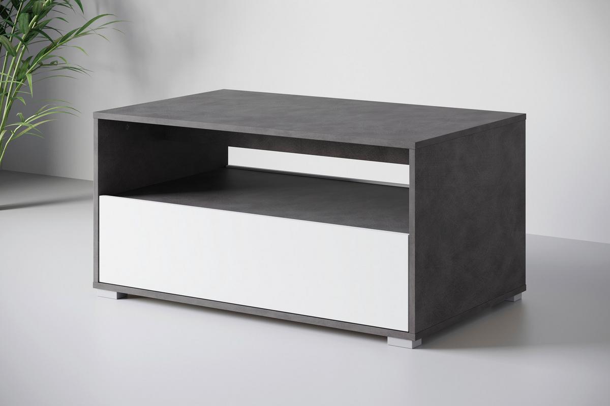 Couchtisch Narobi-ii Anthrazit/weiß B: 90 Cm - Anthrazit/Weiß, Trend, Holzwerkstoff/Kunststoff (90/45/55cm) - P & B