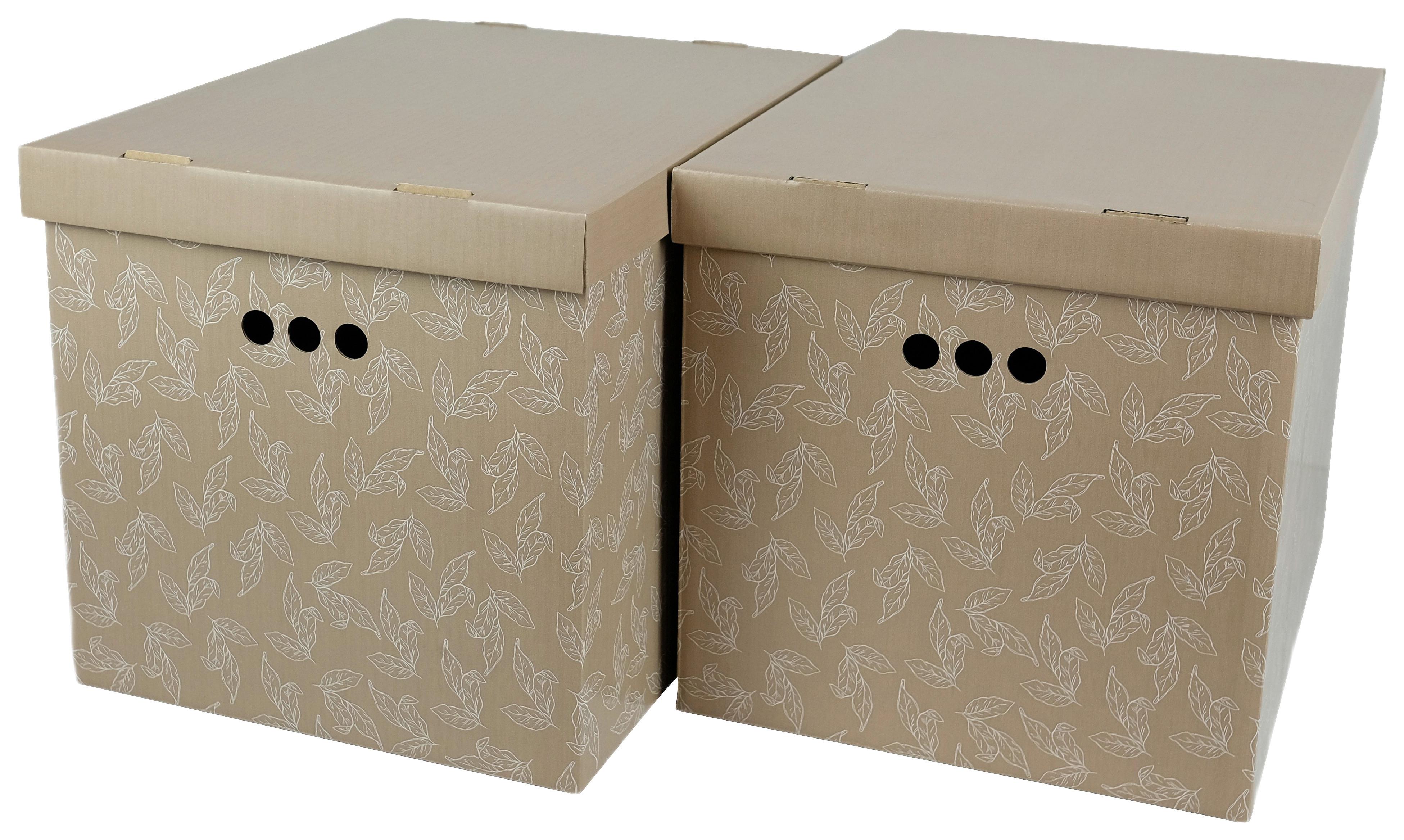 Box S Vekom Jimmy, 2 Ks/bal. - biela/ružová, kartón (44,3/33,5/32,5cm) - Modern Living