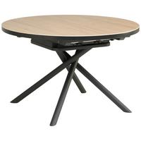 Esstisch Tuana - Bernsteinfarben/Schwarz, LIFESTYLE, Keramik/Holzwerkstoff (120-160/120/76cm) - MID.YOU