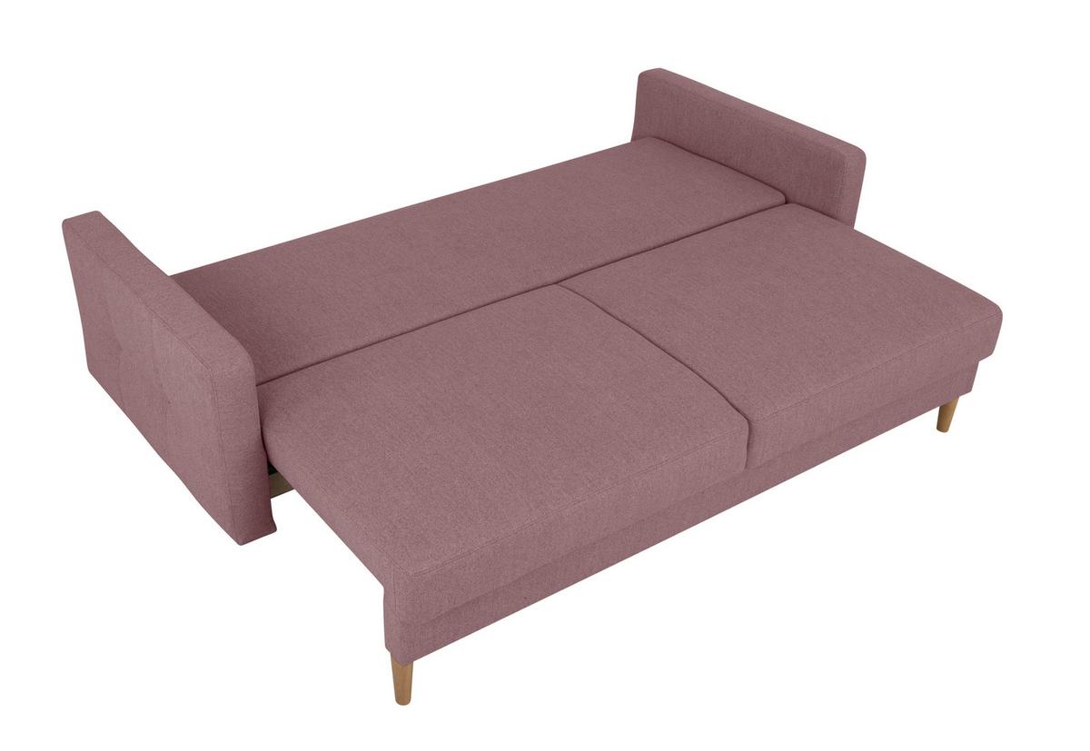 Schlafsofa Noret, Beere B: 222 Cm - Beere/Buchefarben, Design, Textil (222/93/99cm) - MID.YOU