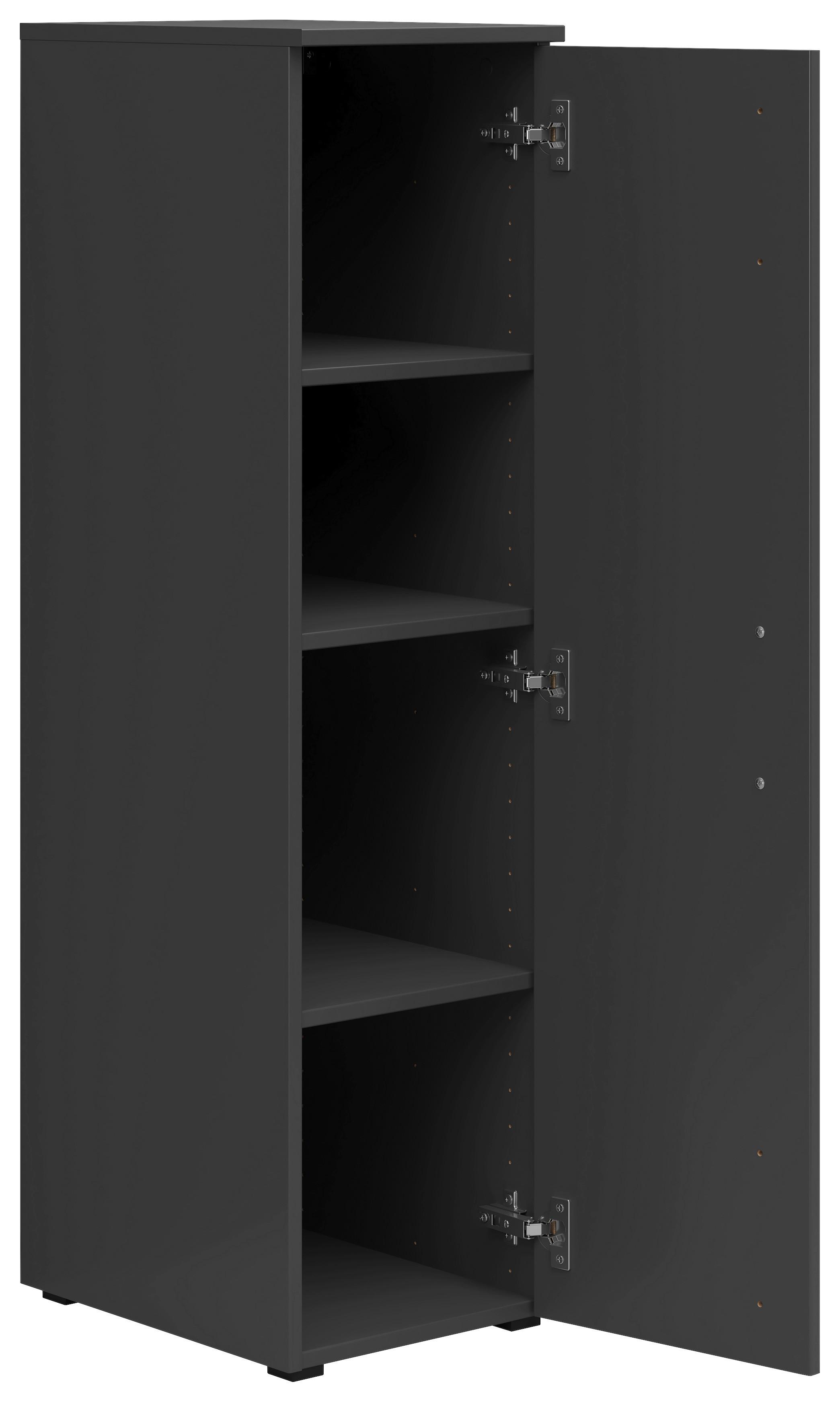 Skriňa Cabinet š: 30 cm - čierna/grafitová, Modern, kompozitné drevo/plast (30/115/40cm)