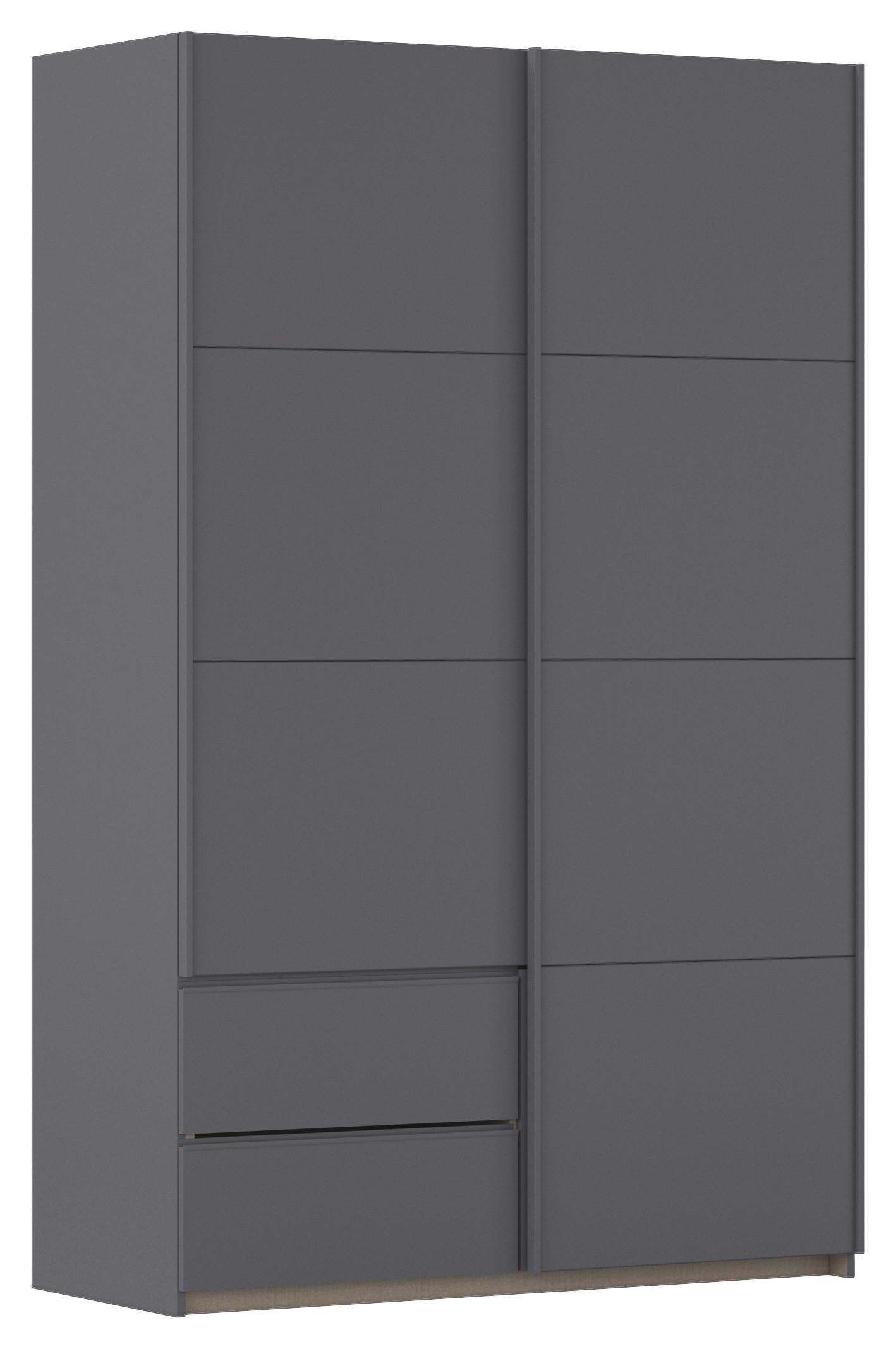Schwebetürenschrank Stoke Grau/Grau-Metallic B: 131 cm - Grau, MODERN, Holzwerkstoff (131/210/59cm) - Rauch Möbel