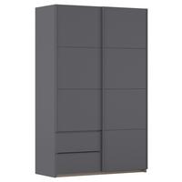 Schwebetürenschrank Stoke Grau/grau-Metallic B: 131 Cm - Grau, MODERN, Holzwerkstoff (131/210/59cm) - Rauch Möbel