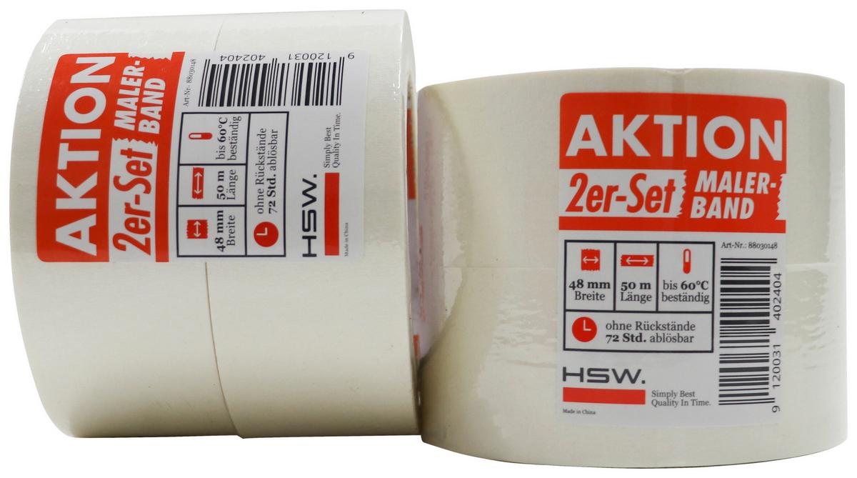 Klebeband-set 2-tlg. 50 M X 48 Mm - Weiß, Basics, Papier (4,8/500cm)