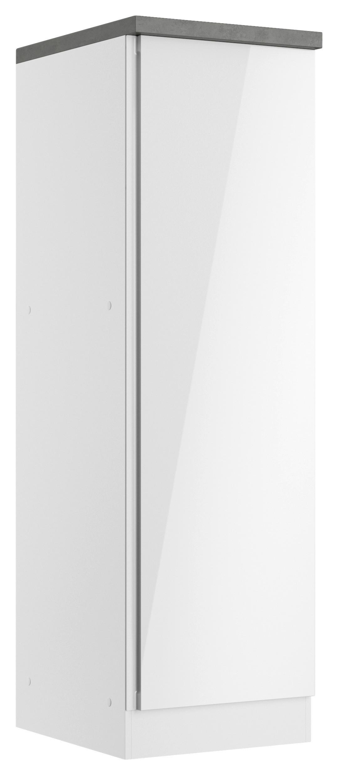 Apothekenschrank Monza B: 50 cm Weiß/Grau 3 Ablagen - Weiß Hochglanz/Weiß, LIFESTYLE, Holzwerkstoff (50/166/60cm) - Held