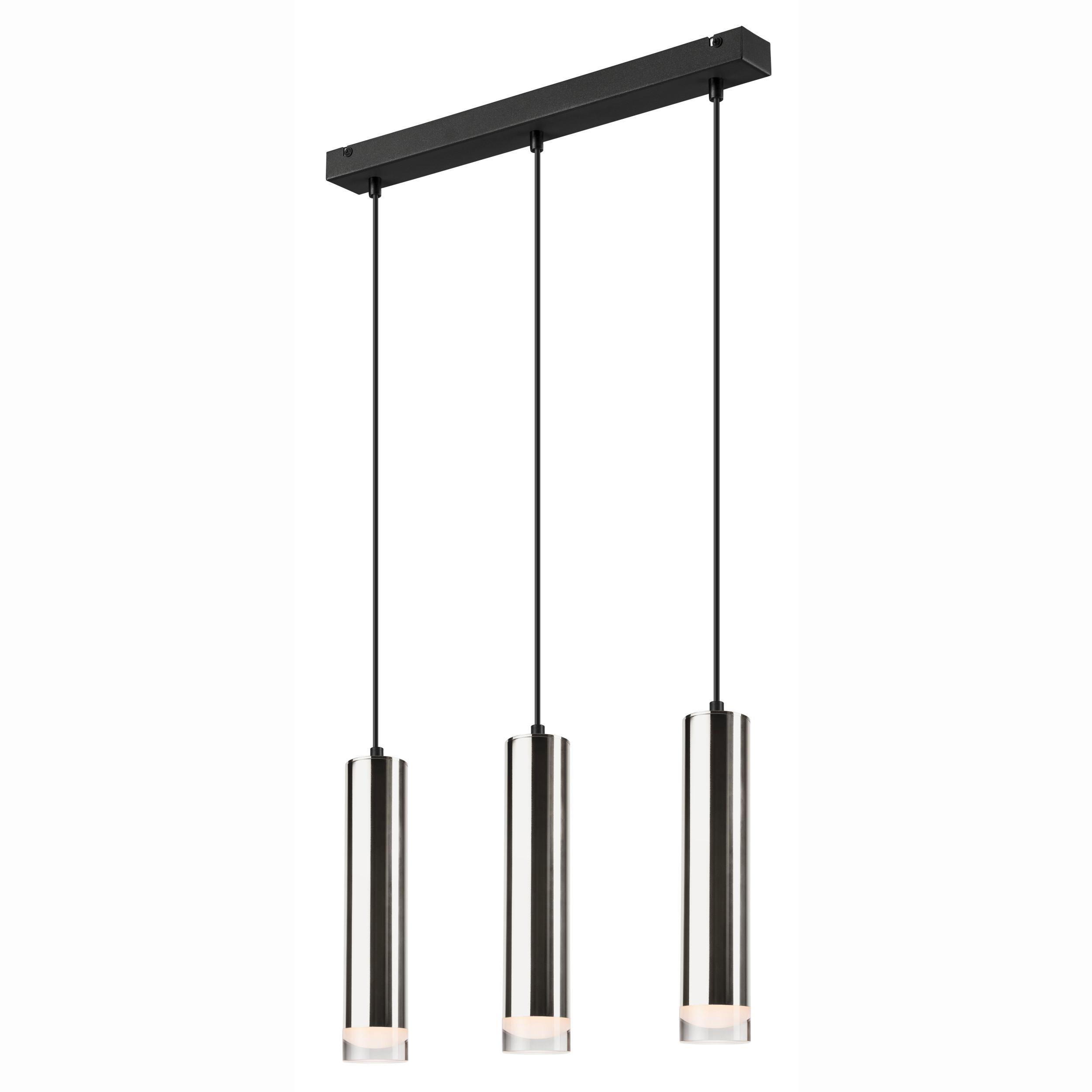 Pendelleuchte 39688 Diego Chrome - Chromfarben, Design, Metall (90/50/90cm)