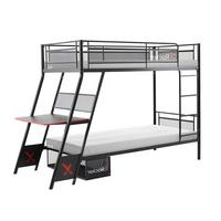 Etagenbett Armada Dual 90x190 Cm Schwarz - Schwarz, MODERN, Holzwerkstoff/Metall (90/190cm) - X Rocker