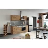 Küchenblock Sorrento B: 210 cm Eiche - Schieferfarben/Eiche Wotan, MODERN, Holzwerkstoff (210cm) - Held
