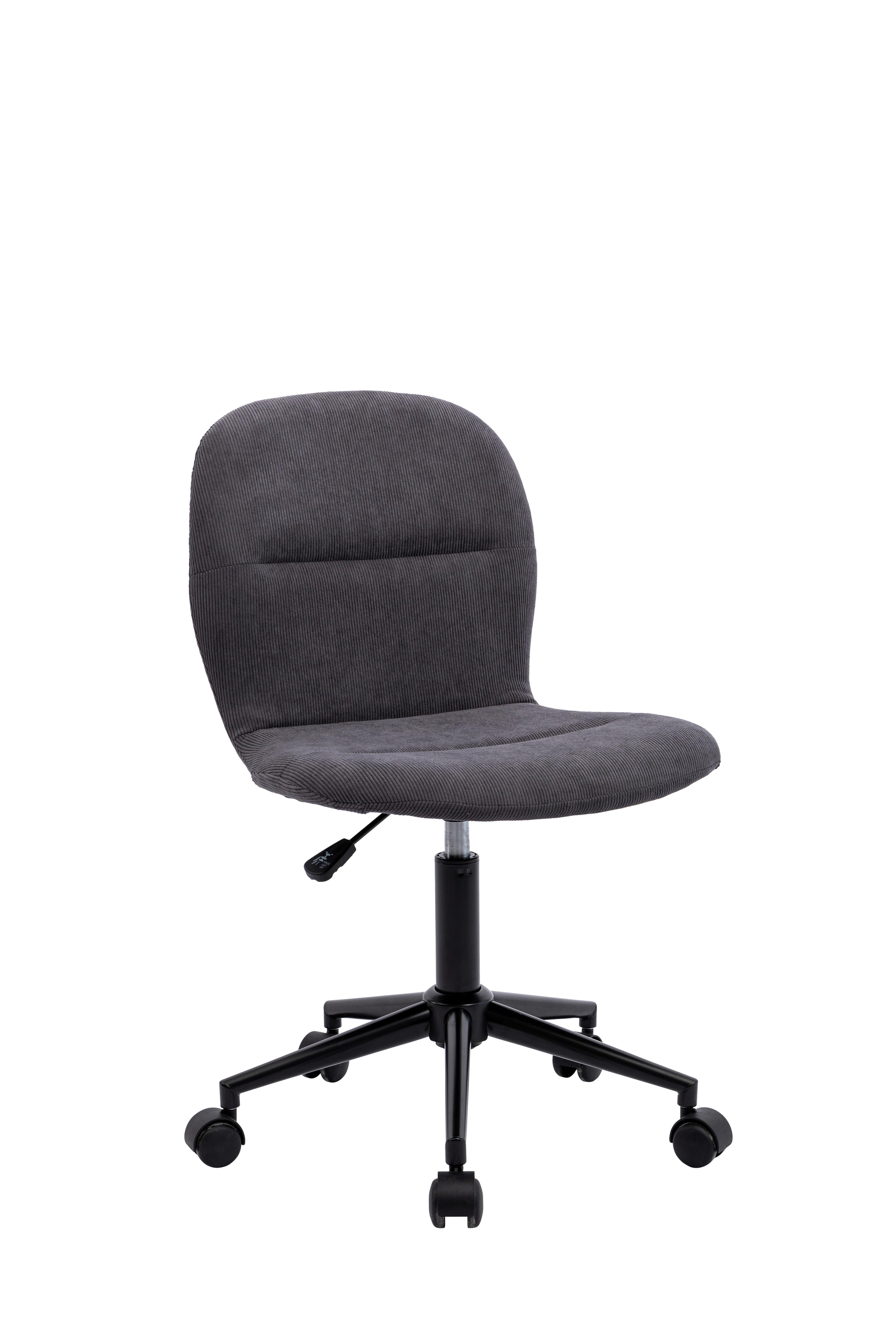 Otočná židle KLARA - šedá/černá, Moderní, kov/textil (43/93/52cm)