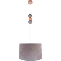 Hängeleuchte 8553212 Pendel Bolla 40 - Grau - Naturfarben/Grau, Basics, Holz (40/110cm)
