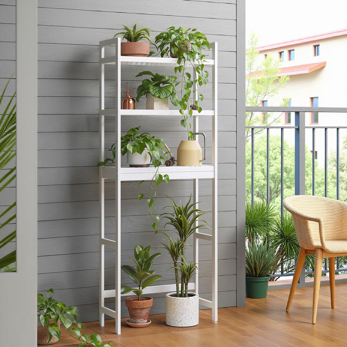 Over The Toilet Storage Weiß B: 63 cm - Weiß, Basics, Naturmaterialien (63/170/26.1cm)