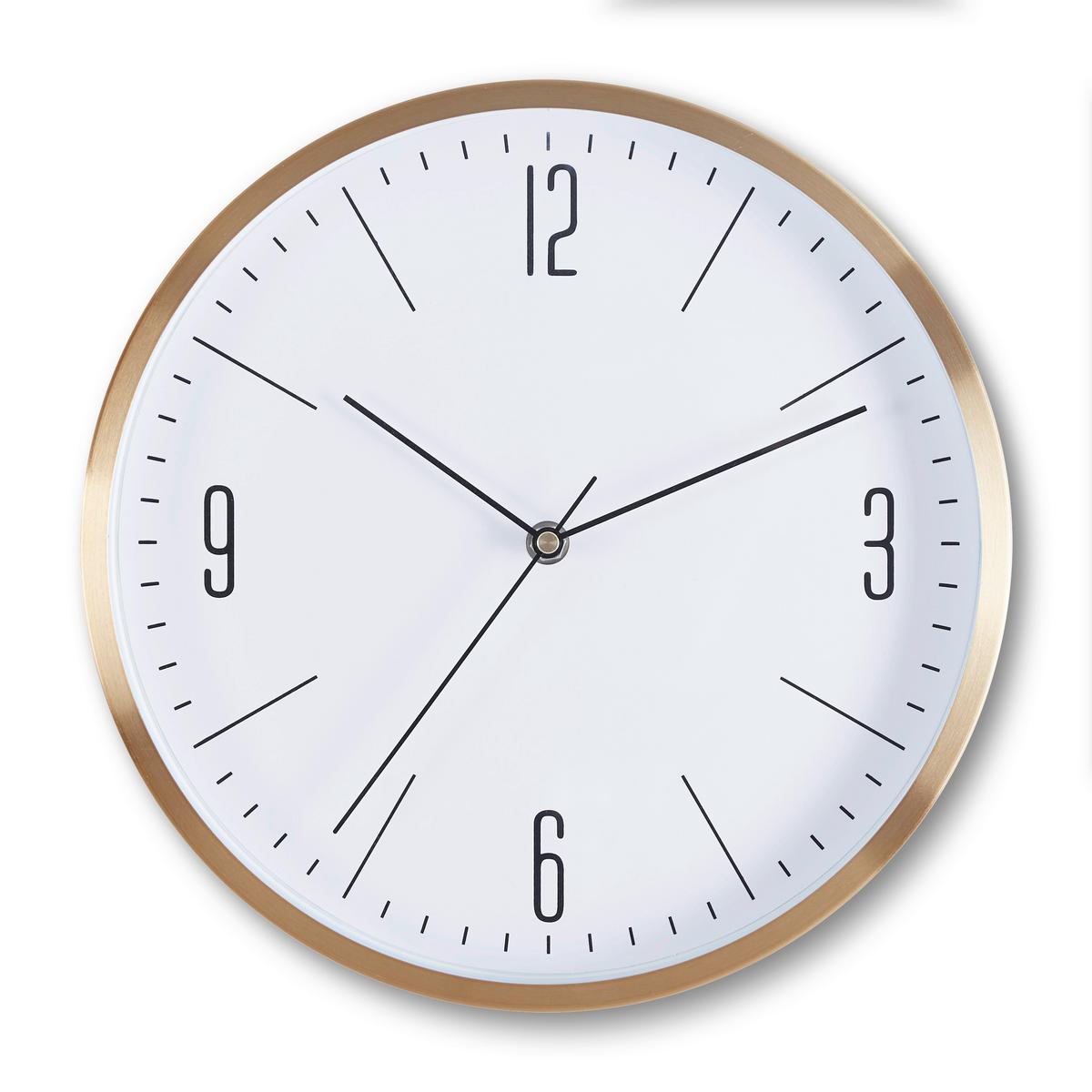 NÁSTĚNNÉ HODINY Jesper, ca. 30x4cm - barvy zlata, Moderní, kov/sklo (30,5/30,5/4cm) - Mömax