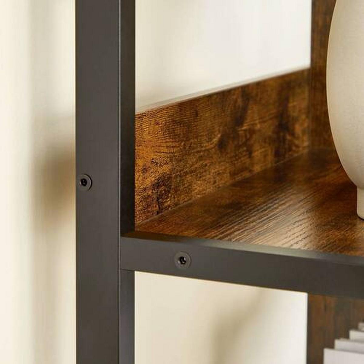 Bücherwand Iron B: 80 Cm Braun/schwarz - Schwarz/Braun, Basics, Holzwerkstoff/Metall (80/149/33cm) - Boxxx