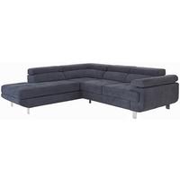 Ecksofa Mit Schlaffunktion & Bettkasten Savona Blaugrau - Blaugrau, MODERN, Textil (230/270cm) - Ondega