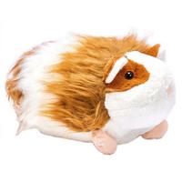 Kuscheltier Plüsch-Meerschweinchen - Hellbraun/Weiß, Basics, Textil/Fell (36/22/22cm)