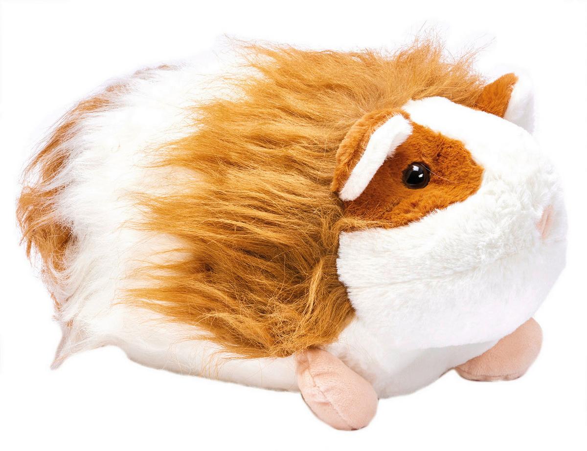 Kuscheltier Plüsch-Meerschweinchen - Hellbraun/Weiß, Basics, Textil/Fell (36/22/22cm)