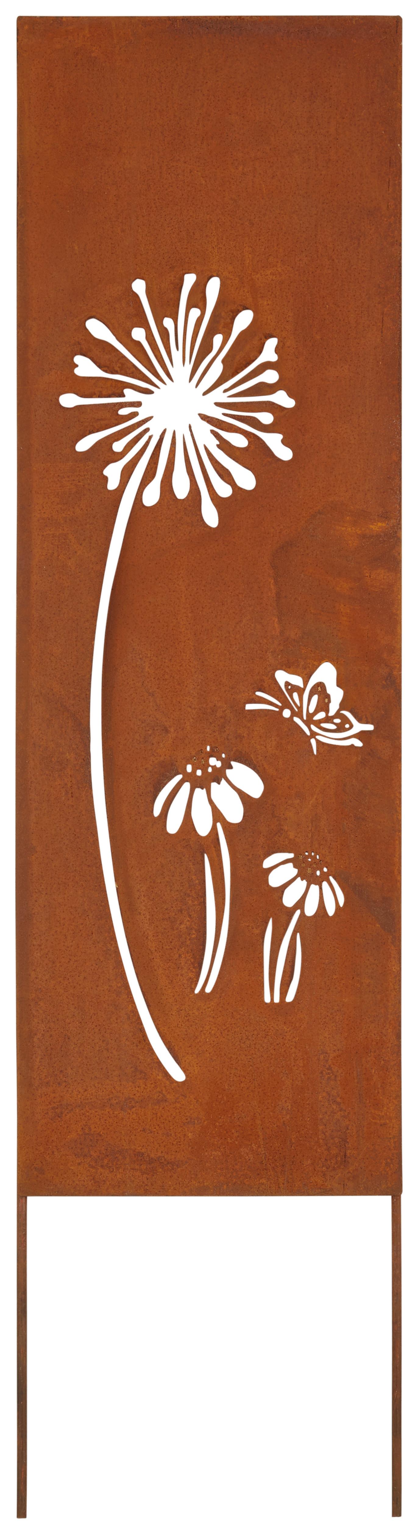 Gartenstecker Dippy Rostfarben B/l: Ca. 19/70 Cm - Naturfarben, Basics, Metall (19/70cm) - Luca Bessoni