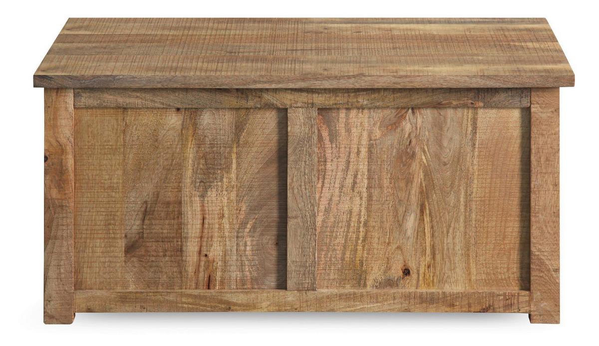 Truhlica EVEREST masív mango - čierna/prírodná farba, Natur, drevo (100/46/50cm) - Mömax