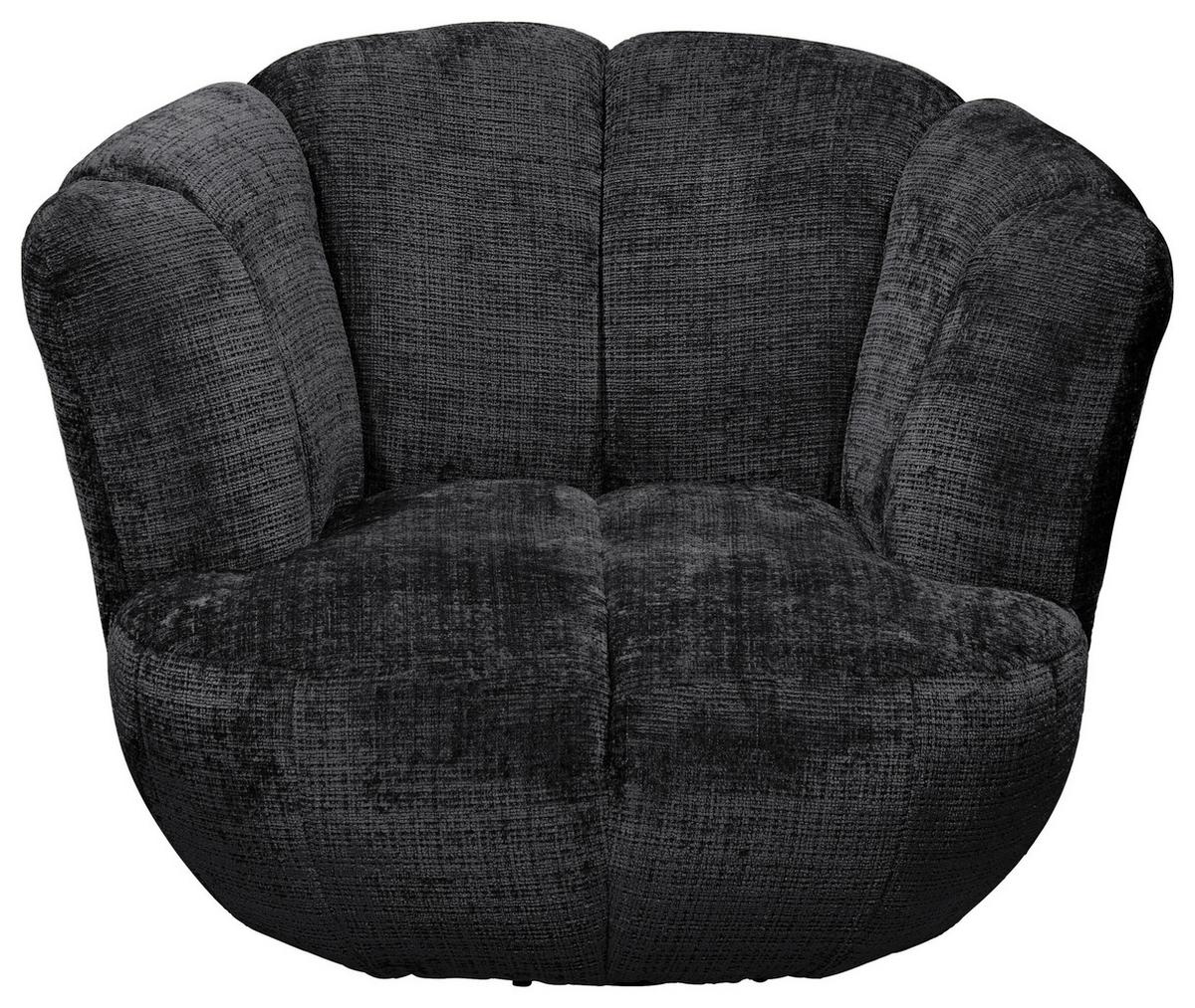 Sessel Muriel Schwarz B: 101 cm - Schwarz, KONVENTIONELL, Textil (101/69/107cm) - MID.YOU