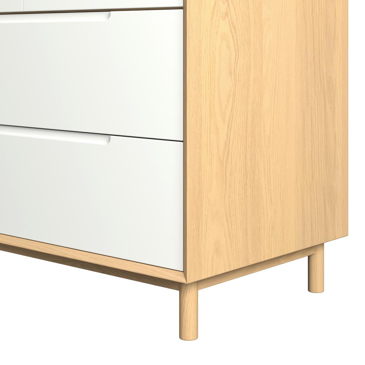 Šatníková skriňa MARLO š. cca 100 cm, dekor biela/dub - biela/farba duba, Modern, drevo/kompozitné drevo (100/223/60cm) - Bessagi Home