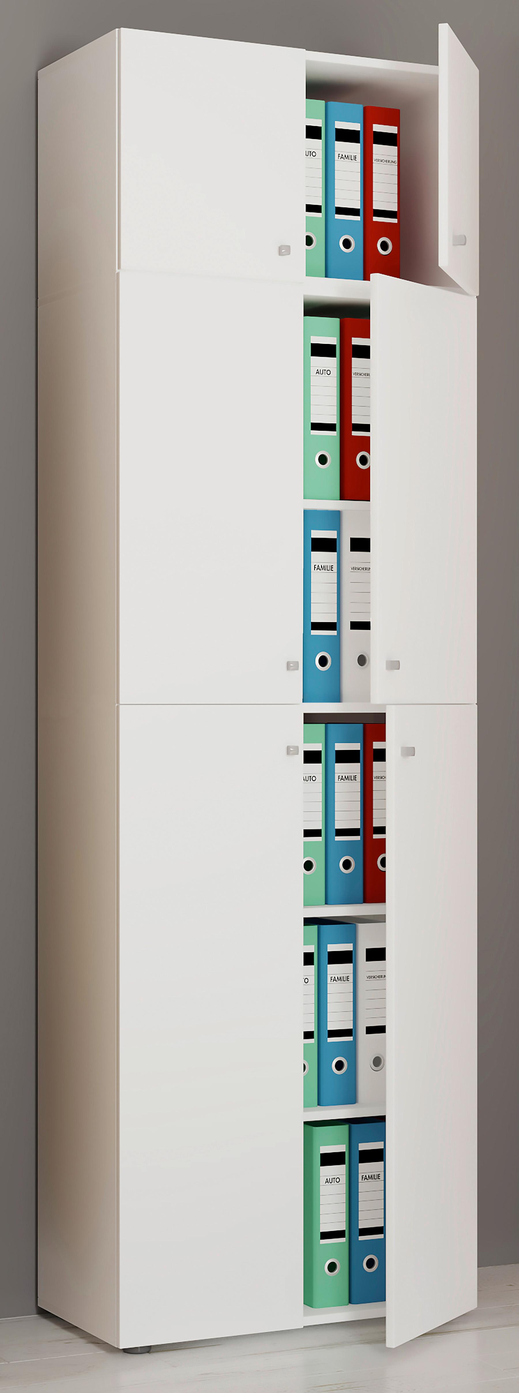 Aktenschrank Lona Weiß B: 70 Cm - Weiß, MODERN, Holzwerkstoff (70/223/39cm) - MID.YOU