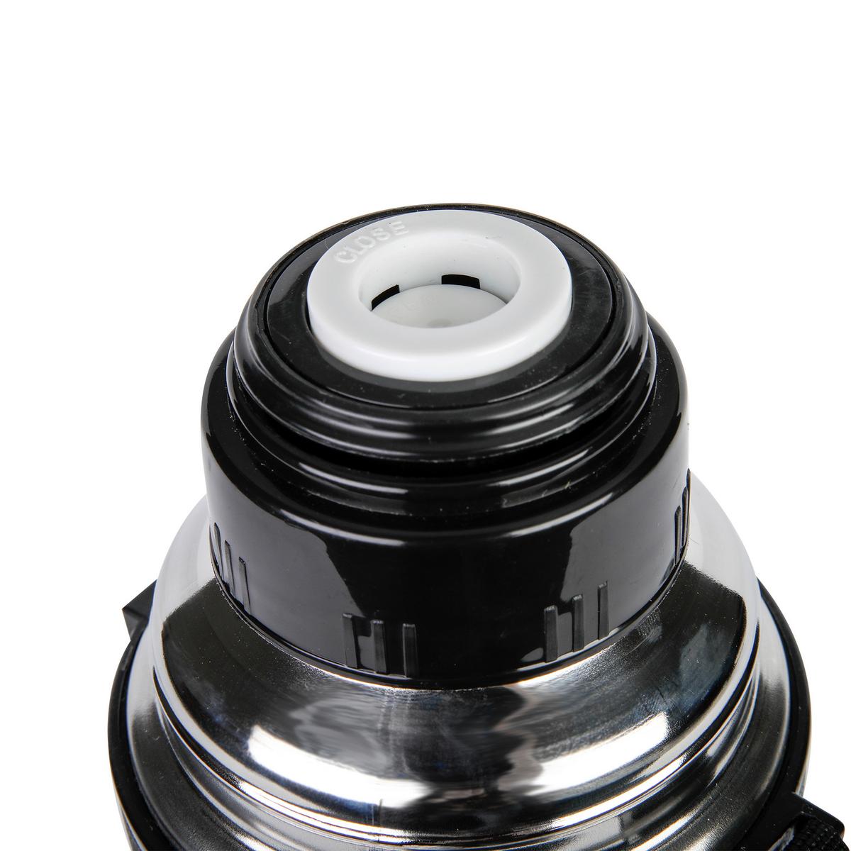 Isolierflasche Almi - Edelstahlfarben/Schwarz, Basics, Kunststoff/Metall (9,5/9,5/28,5cm) - Luca Bessoni