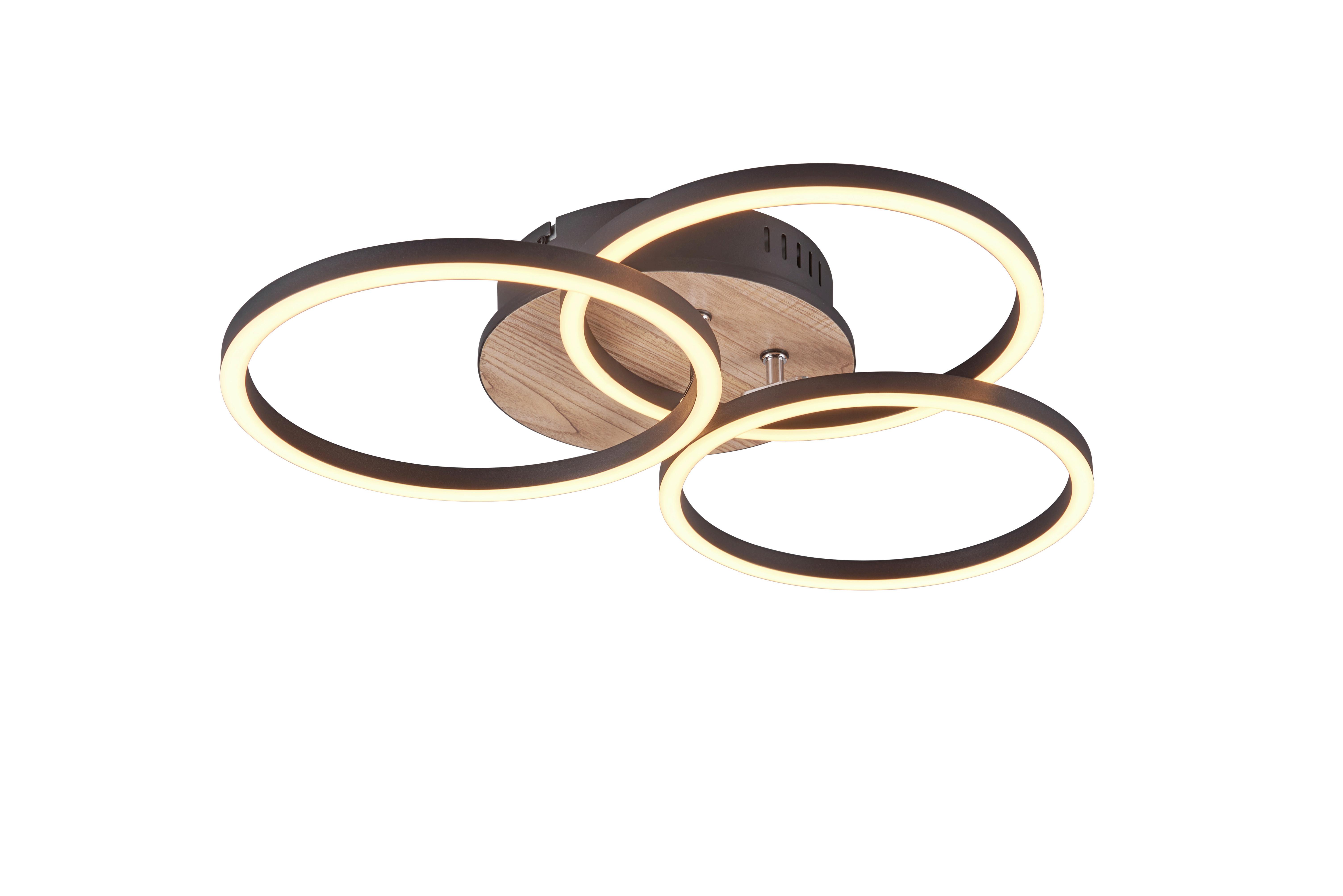 LED-Deckenleuchte R62823135 Circle - Braun, Design, Kunststoff (44/9,5cm)