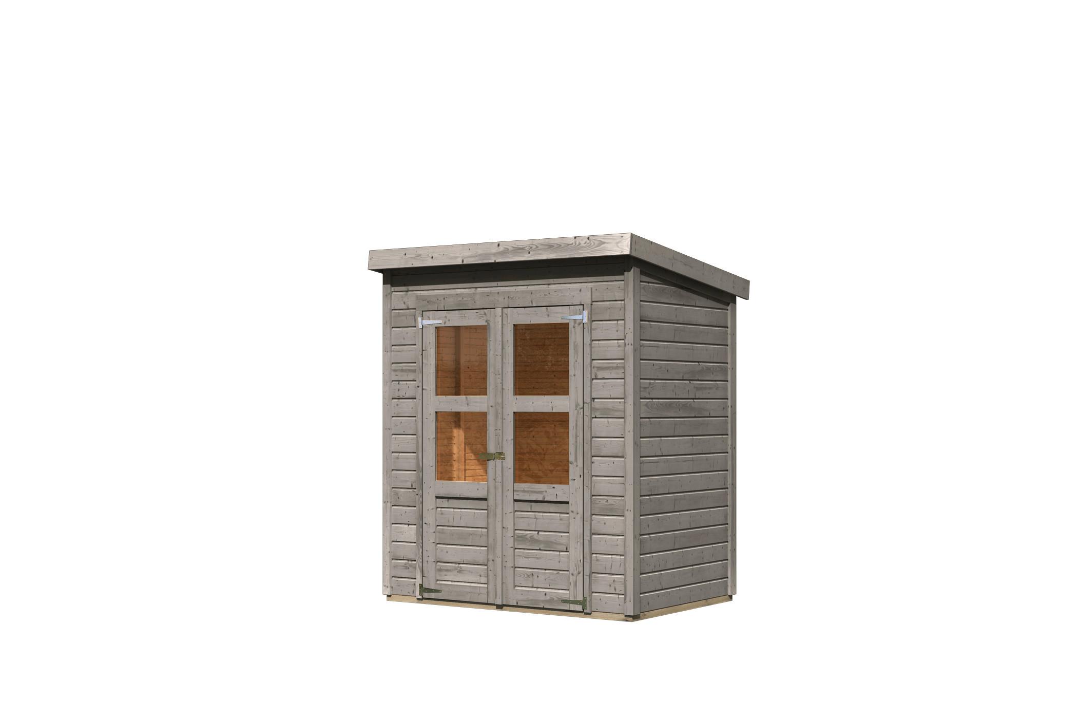 Gartenhaus Kappeln 2 39529 Kappeln 2 - Hellgrau, Basics, Holz (182/122/220cm)
