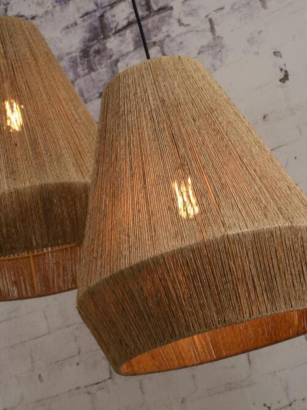 Hängeleuchte Iguazu H: 47 Cm 1-Flammig Höhenverstellbar - Hellbraun/Schwarz, Natur, Naturmaterialien/Kunststoff (40/47cm) - Good & Mojo