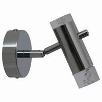 Strahler Garda 1-flammig Ø 12 Cm - Klar/Chromfarben, Basics, Kunststoff/Metall (12/15,50cm) - Näve