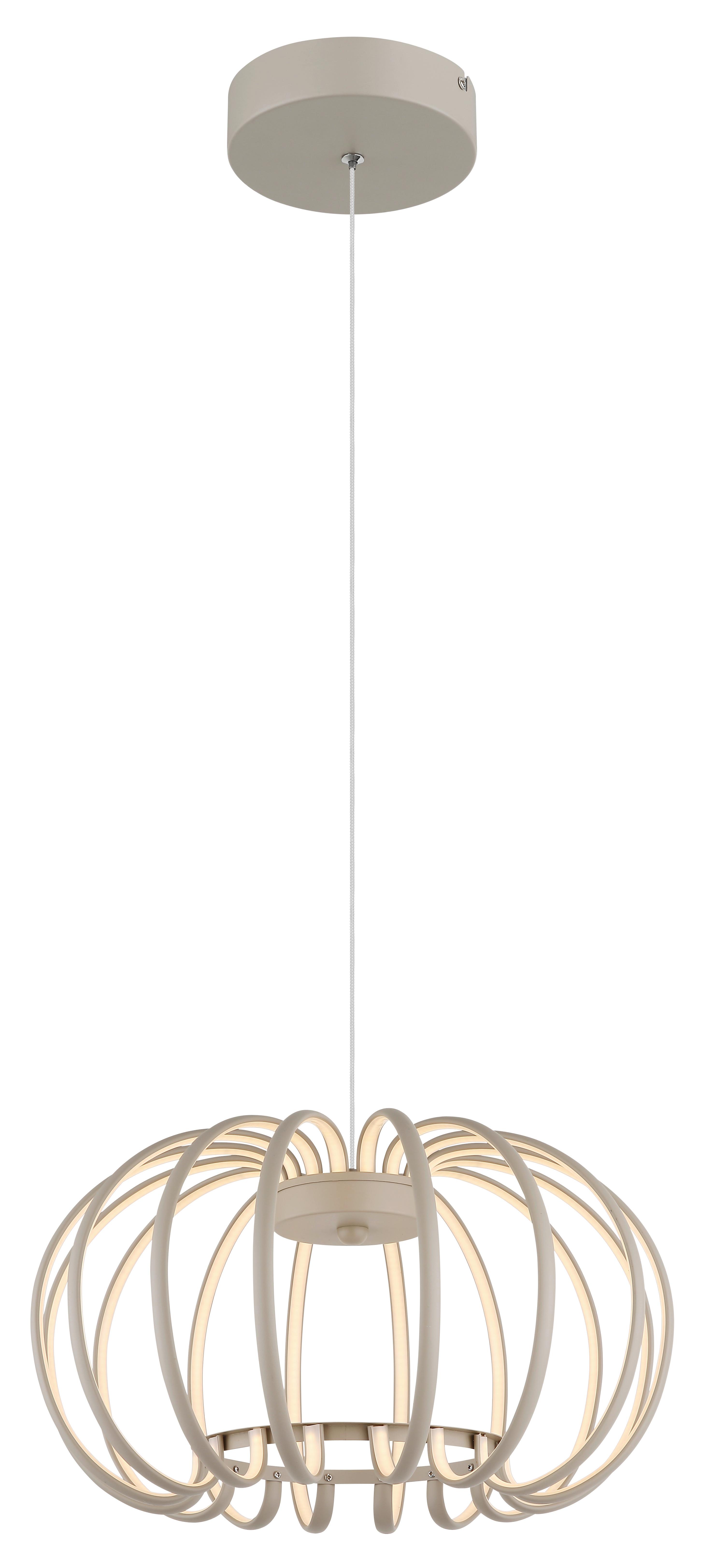 Led Függőlámpa 15946s Ribbon - homokszínű/fehér, Design, műanyag/fém (40/120cm) - Globo