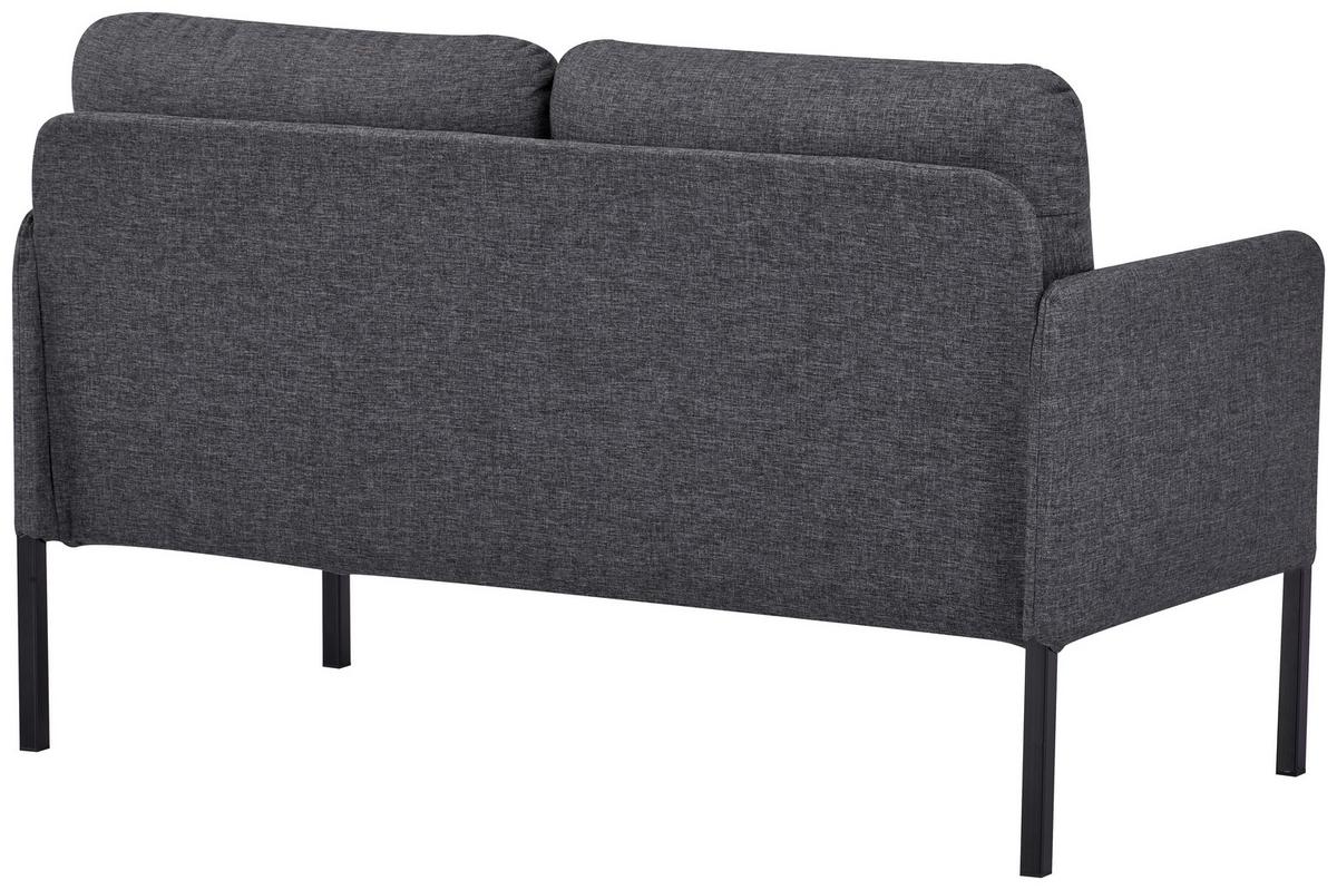 Sofa Milon Grau B: 126 cm - Schwarz/Grau, MODERN, Textil (126/79/70,5cm) - P & B