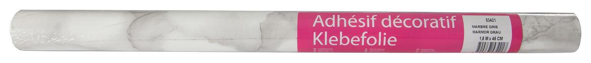 Klebefolie Marmoroptik Grau Basic-Line 45x150 Cm - Grau, KONVENTIONELL, Kunststoff (45/150cm)