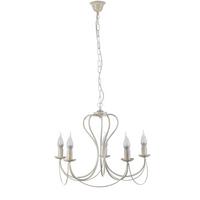 Kronleuchter 4236/5A - Weiß, KONVENTIONELL, Metall (55/55/105cm)