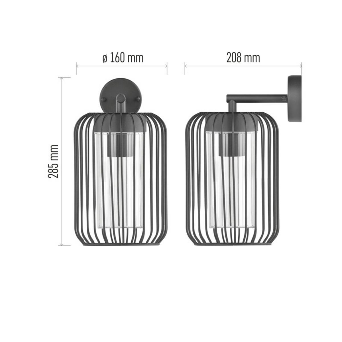 VONKAJŠIE LED SVIETIDLO SALVIA - čierna, Modern, kov/plast