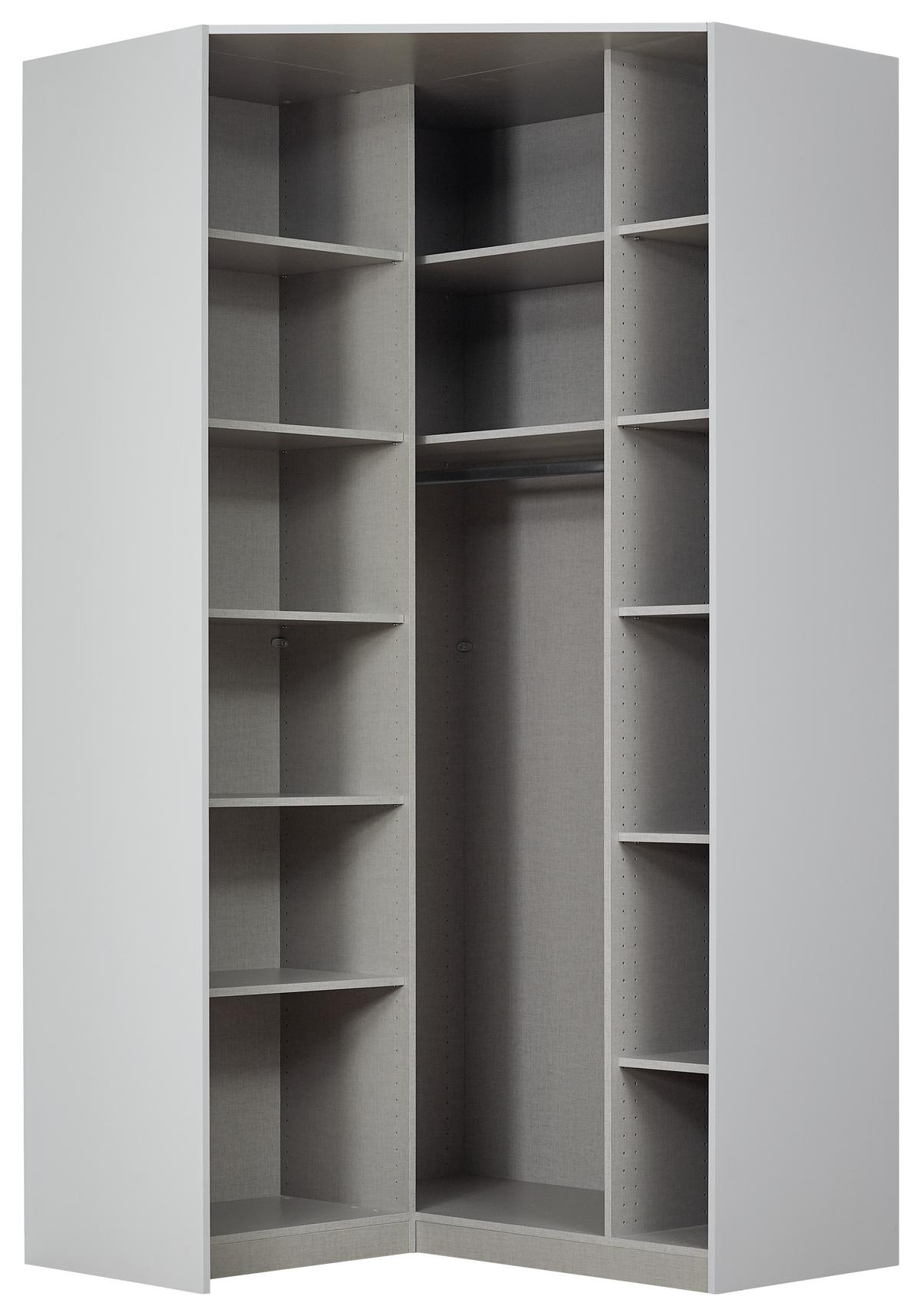 Eckschrank 117 cm Alabama Extra Grau - Hellgrau/Eiche Artisan, MODERN, Holzwerkstoff (117/229/117cm)