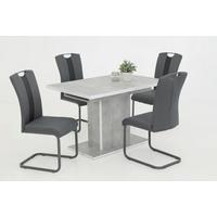 Tischgruppe Donau I G - Anthrazit/Grau, MODERN, Holzwerkstoff/Textil (120 - 160/76/80cm) - MID.YOU