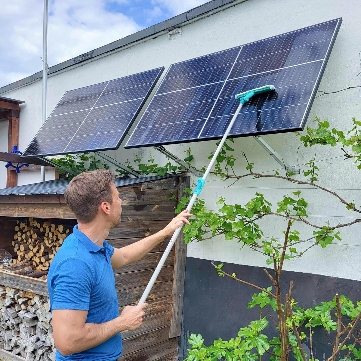 Fensterwischer Display Fenster/Solarmodul - Basics, Kunststoff/Textil (32/210cm) - Leifheit