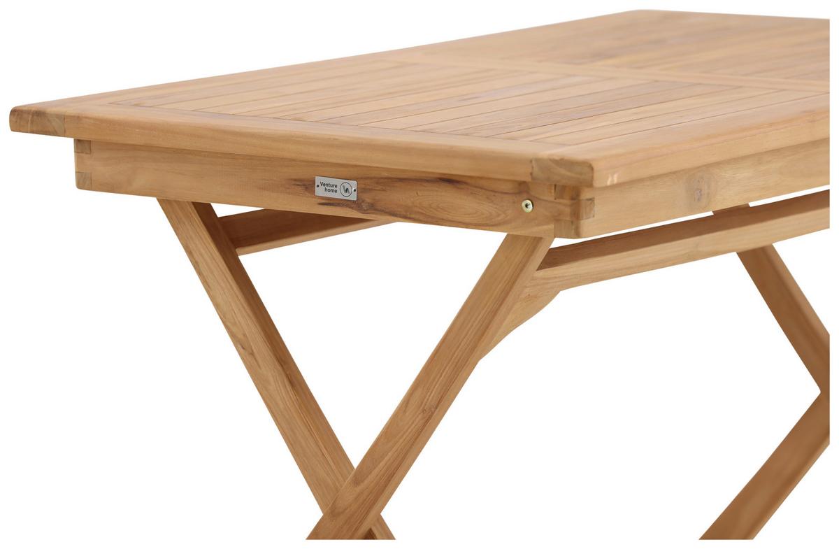 Gartentisch Kenya Teakholz L: 120cm - Teakfarben, KONVENTIONELL, Holz (120/70/75cm) - Gardenson