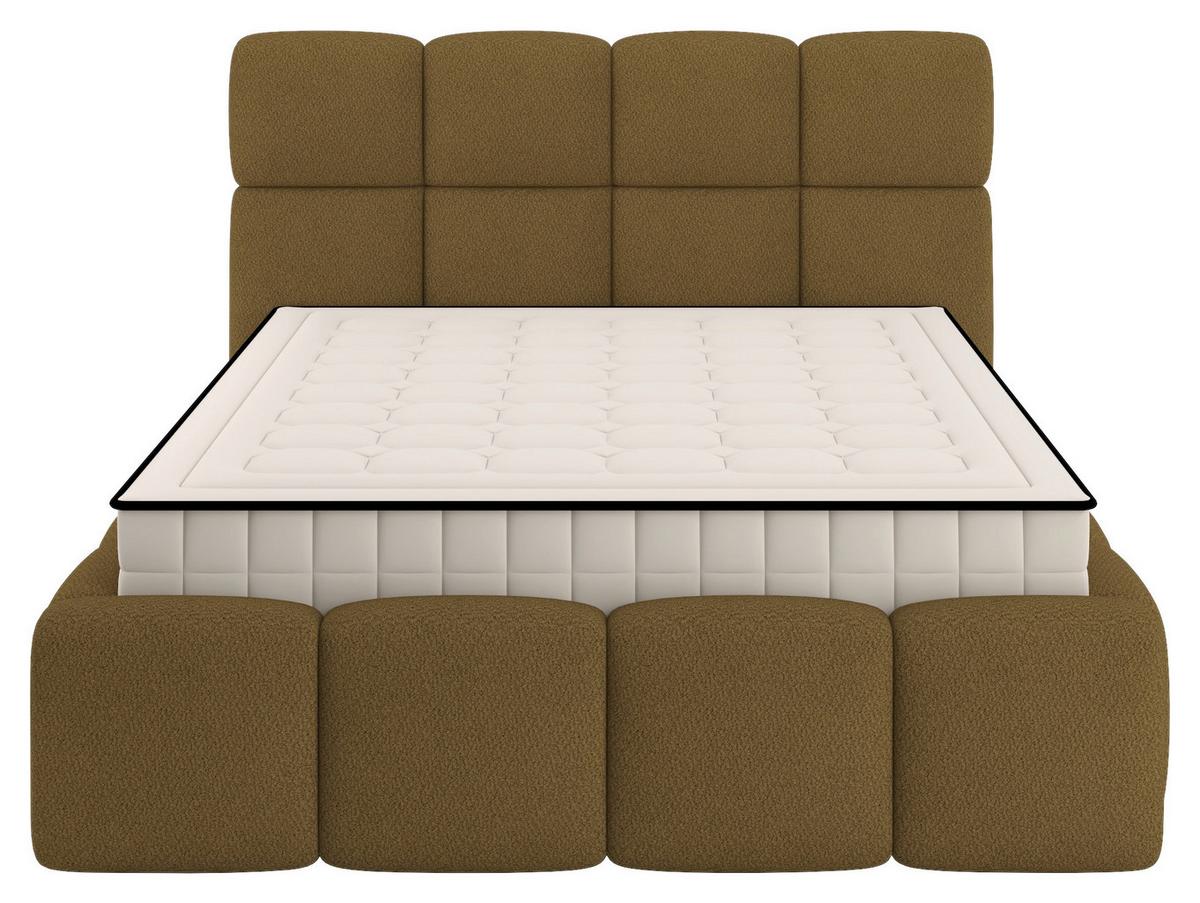 Polsterbett Cloudy M. Matratze Braun, Lf: 120x200 Cm - Braun, Trend, Holz/Holzwerkstoff (120/200cm) - Luca Bessoni