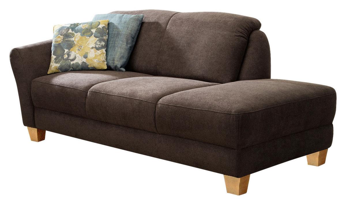 Récamiere Gotland V Dunkelbraun B: 194 cm - Dunkelbraun/Naturfarben, KONVENTIONELL, Textil (194/84/91cm) - Sit & More