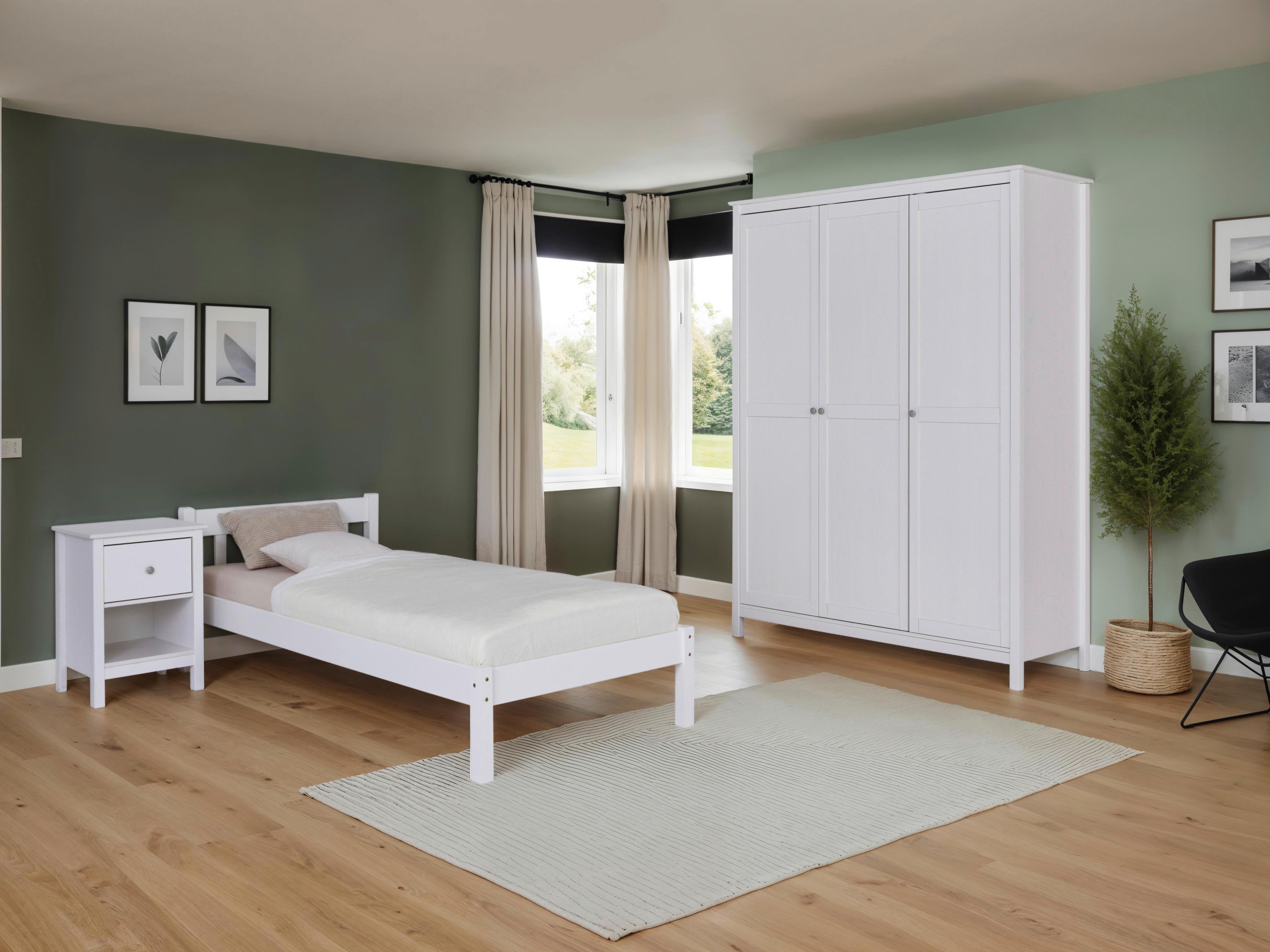 EINZELZIMMER Vilmar Chilly Weiß 2-teilig - Weiß, MODERN, Holz - MID.YOU