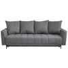 3-sitzer-sofa Mit Schlaffunktion Level B: 235 Cm - Schwarz/Grau, Design, Textil (235/70/108cm) - Livetastic