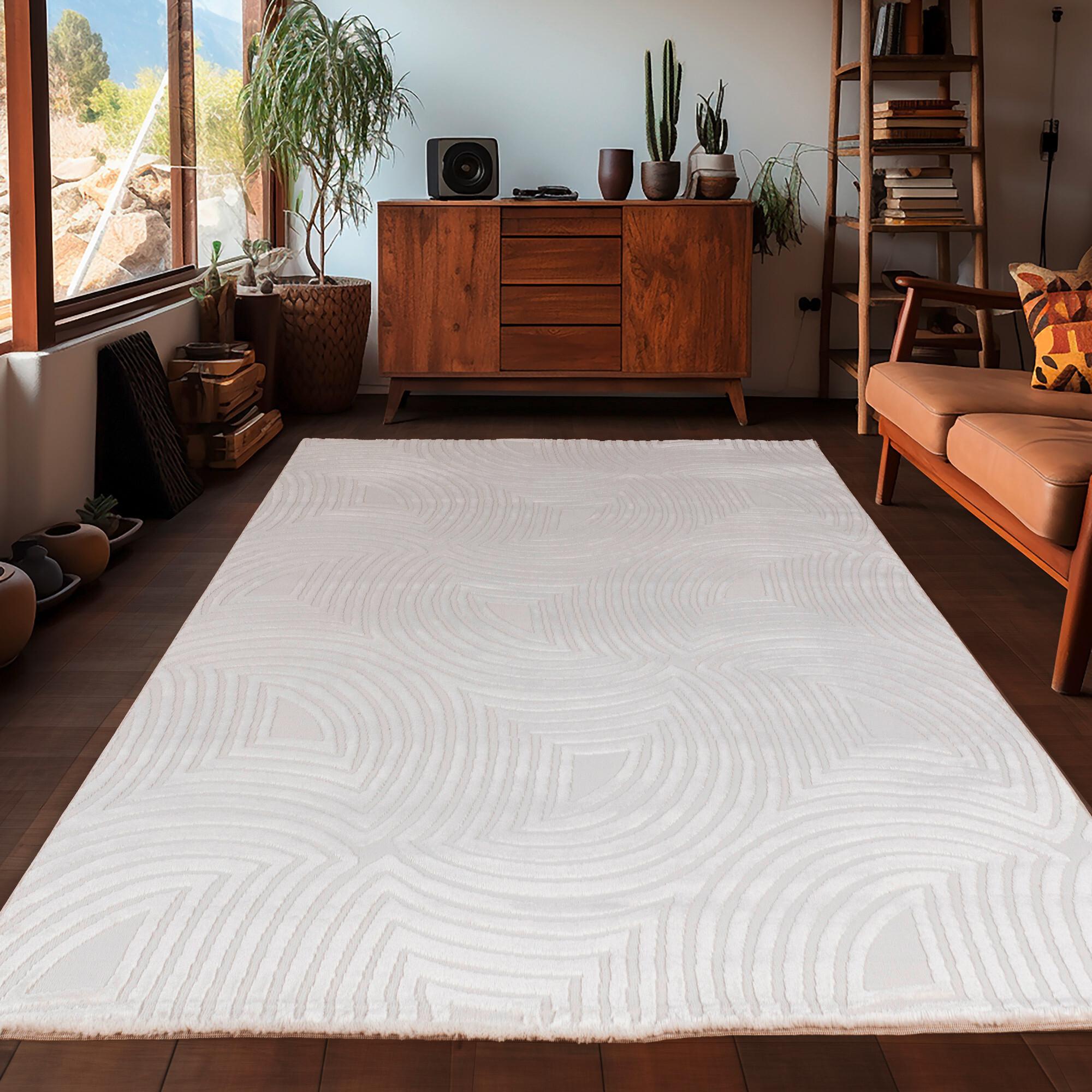 Webteppich Sahara - Creme, Design, Textil (80/150cm) - Novel