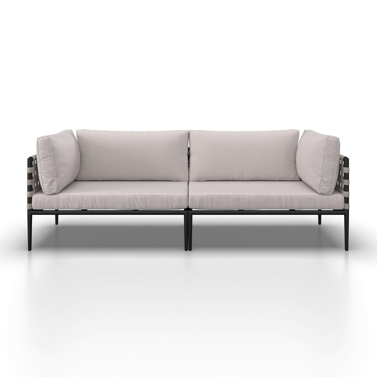 TERASOVÁ SEDACIA SÚPRAVA ENJA - čierna/sivá, Modern, kov/textil (104/60/70cm) - Bessagi Garden