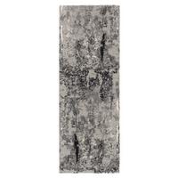 Teppich Läufer Grau Timeline Quantum 80x300 Cm - Dunkelgrau/Hellgrau, Design, Textil (80/300cm) - Novel